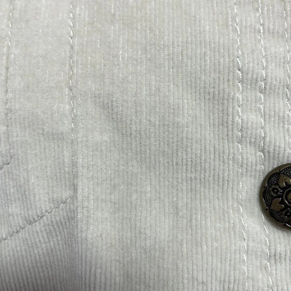 Live a Little Corduroy Jacket Buttons Flare Cream Size Large L - Picture 11 of 16